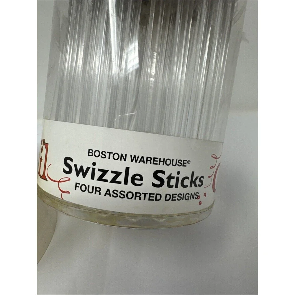 50 NOS Lighthouse Tiki Bar Swizzle Stick 4 Designs Boston Warehouse Cocktail